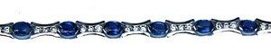 Full round Blue Sapphire bracelet