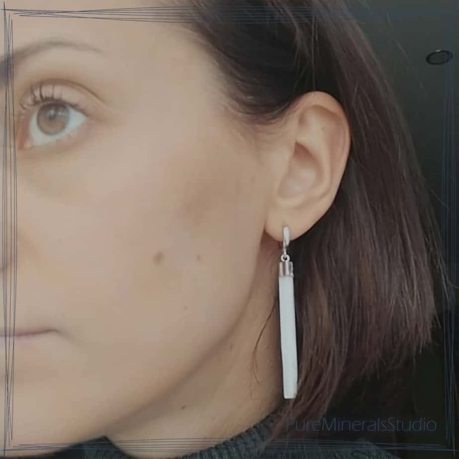 Earrings made of Selenite - Image 3
